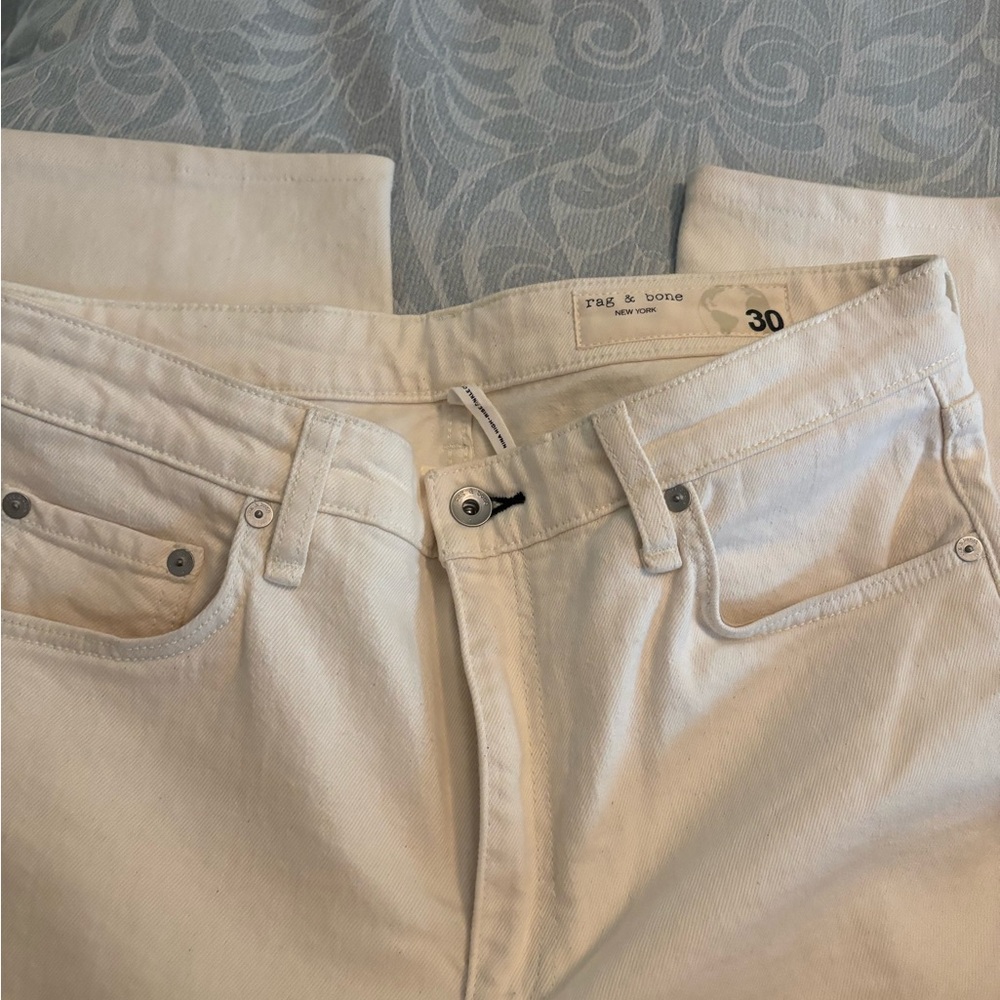 Rag & Bone White Slim Jeans Classic Style